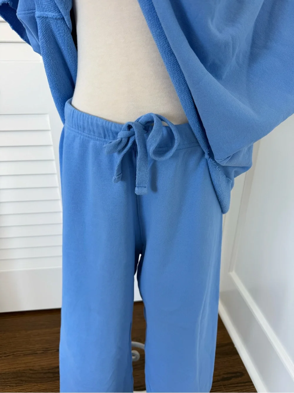 Frank & Eileen Periwinkle Blue Poncho-Style Top and Wide-Leg Pants Set